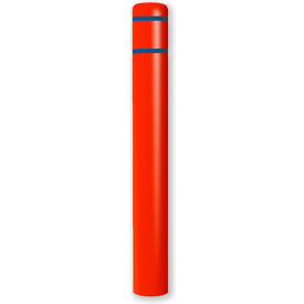 Encore Commercial Products Inc 3519BL Post Guard® Bollard Cover 8-7/8" Dia.  x 72" H, Red/Blue Tape image.